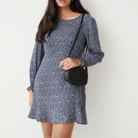 & Other Stories Frill Cuff Mini Dress size EU 40 - Picture 1 of 8